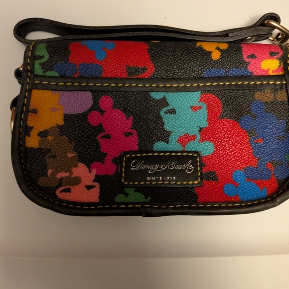 Dooney & Bourke Multicolor Mickey Mouse Silhouettes Patterned Wristlet - Picture 4 of 9
